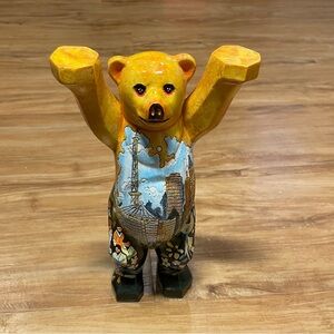 Buddy Bear M0906 Berlin City, 9" Fiberglass Sculpture Cityscape, Signed, Rare